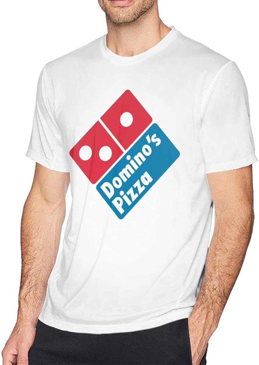 Men's Casual Domino's Pizza Tee T Shirt Short Sleeve O-Neck Cotton T-Shirt Sports Fitness Tops Plus Size