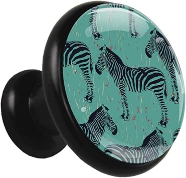 Gestreiftes Pferd Blau Black Metal Küche Schubladenschrank Knöpfe