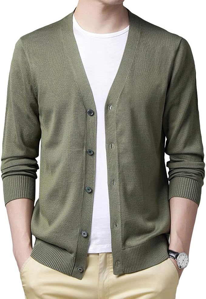 Amazon メンズ カーディガン 大きいサイズ 薄手 ニット メンズ セーター Vネック 秋冬 無地 長袖 シンプル 9色 ゆったり S 5xl マリンウェア 通販