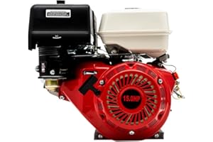 CUBELLIN 420CC Gasoline Engine 15HP Gas Engine 4 Stroke Gasoline Engine 9.7KW/3600RPM Motor Engine with Air Cooling System Pull Start Gas Powered Multipurpose Engine
