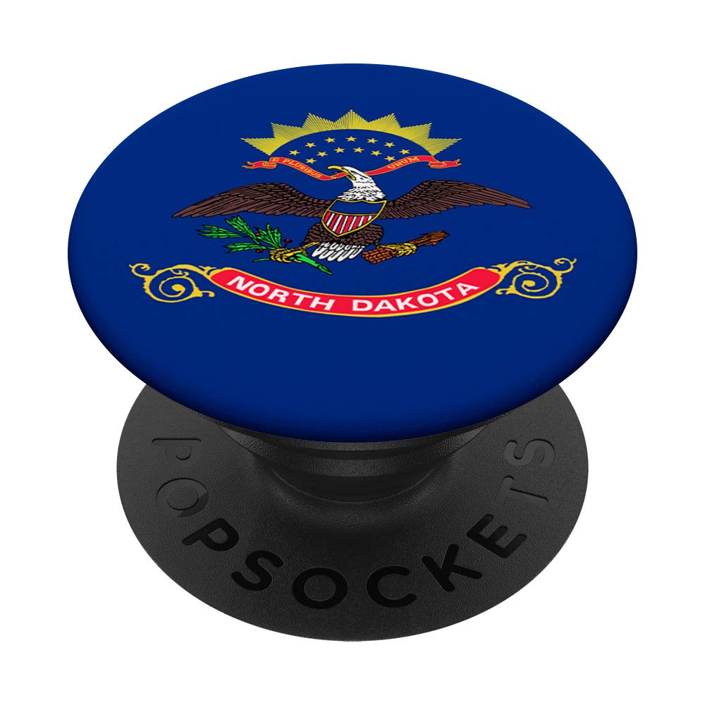 State of North Dakota Flag, North Dakota US State Flag PopSockets Swappable PopGrip