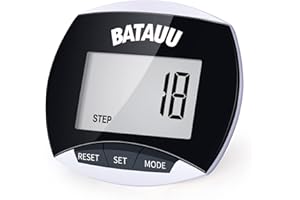 BATAUU Best Pedometer, Simply Operation Walking Running Pedometer with Calories Burned and Steps Counting