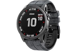 IPARTSONLINE Silicone Band Compatible for Garmin fenix 7/7x/fenix 6 gps/6x gps/fenix 5/5x puls Smartwatch Band Camo/Camouflage Sport Replacement Wristband Strap