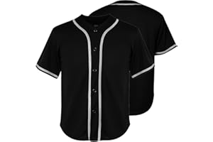 Ayoubaus Youth Blank Baseball Jersey, Shirts Kid's Short Sleeve Children's Sports Jersey