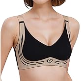 Bras for Women No Underwire, Push Up Bra Wireless Bras for Women Soft and Lightly, Full Coverage Seamless Bras for Everyday Black