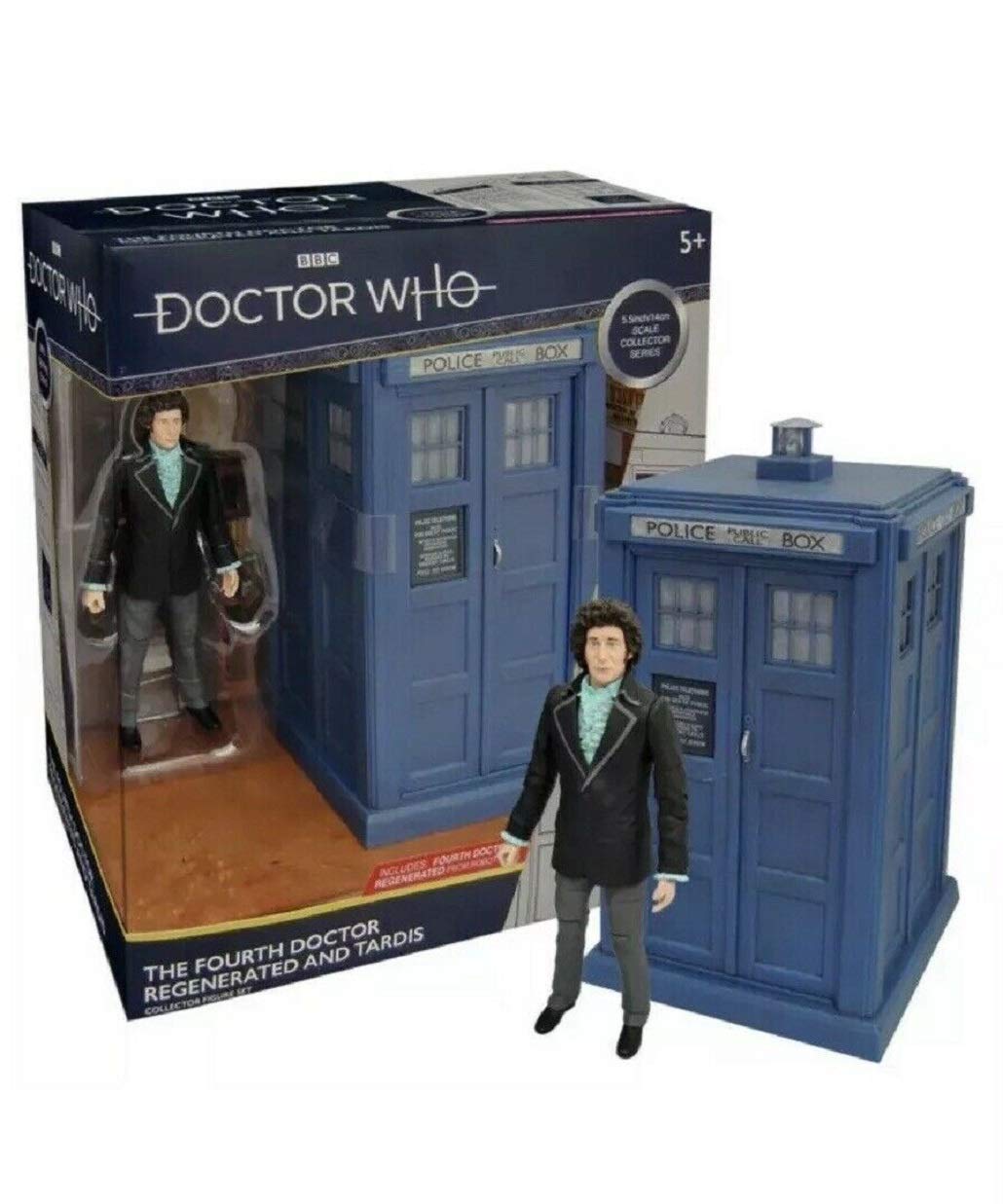 Doctor Who The Fourth Doctor Regenerated and Tardis Collector Figure set