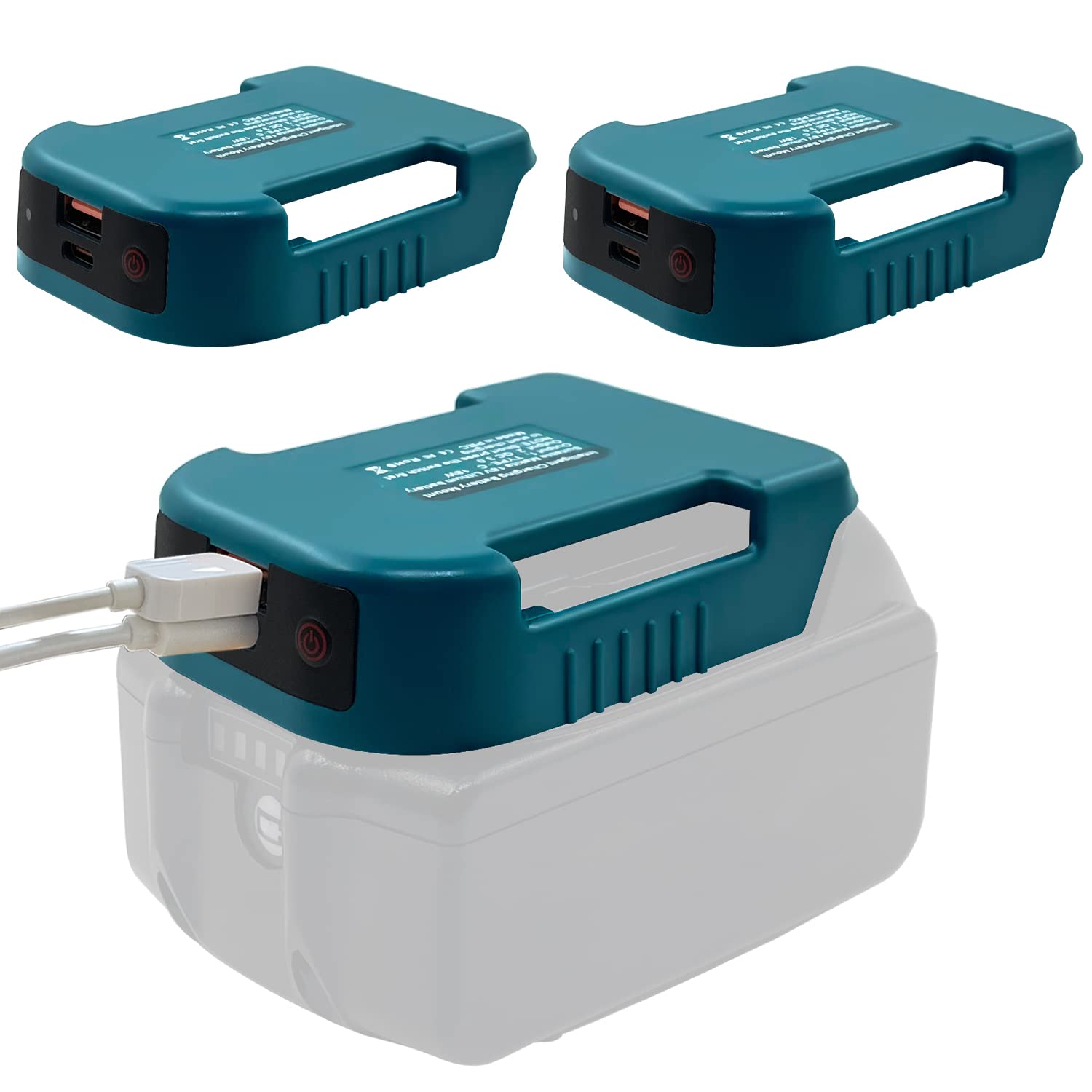 Photo 1 of Fybemax 2 Pack USB Charger Adapter for Makita 18V Battery with USB & Type-C Fast Charging Power Wheel Adapter Charger (No Battery)
