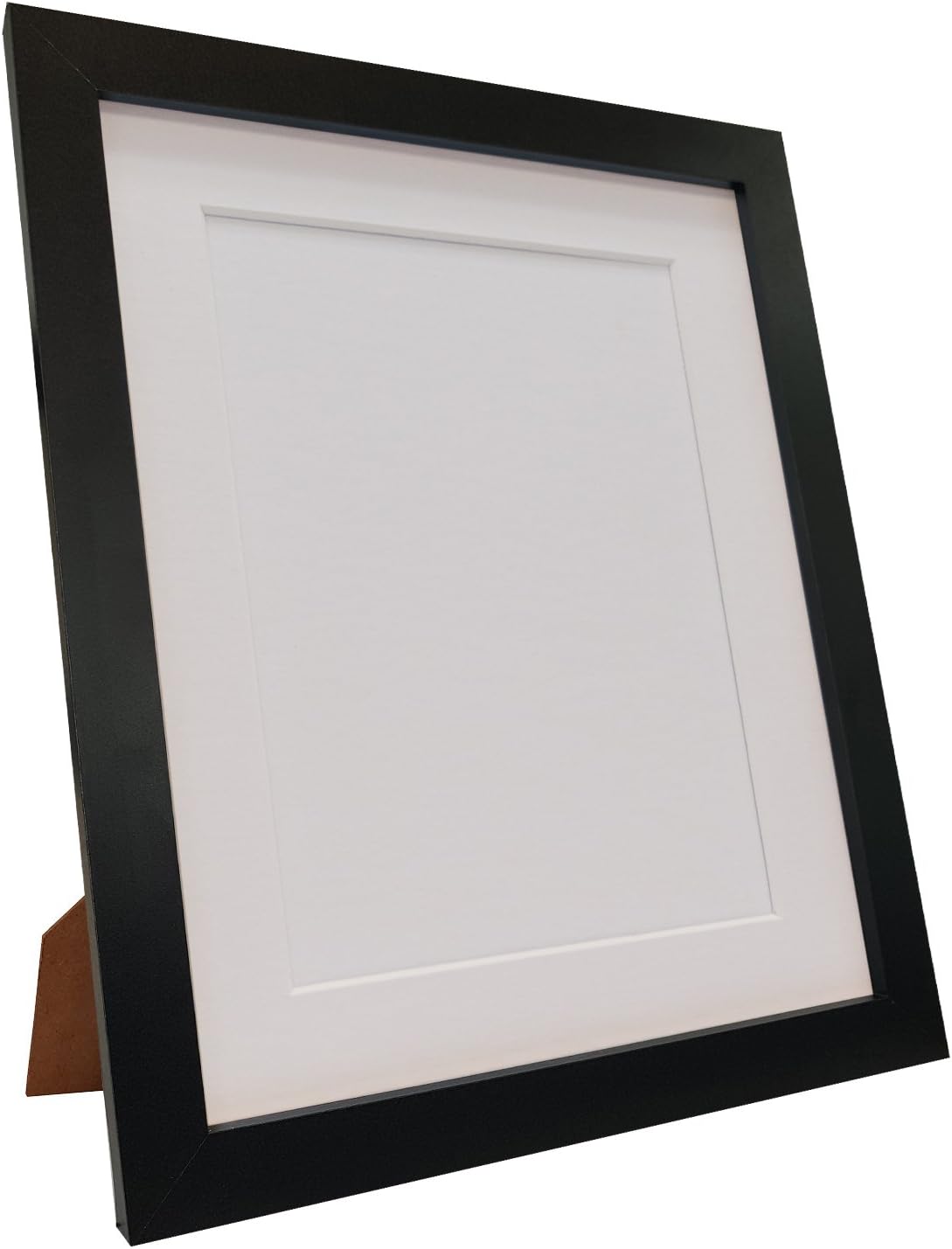 FRAMES BY POST H7 Picture Photo Frame, Black with White Mount, 12 x 10