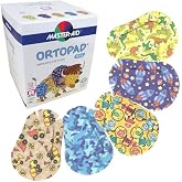 Ortopad&reg; Boys Adhesive Eye Patches, 50/bx, Blue Camo Pack, Reg Size 4+ yr | Soft eco-friendly bamboo fabric, gentle adhesive lets skin breathe, regular size for ages 4+