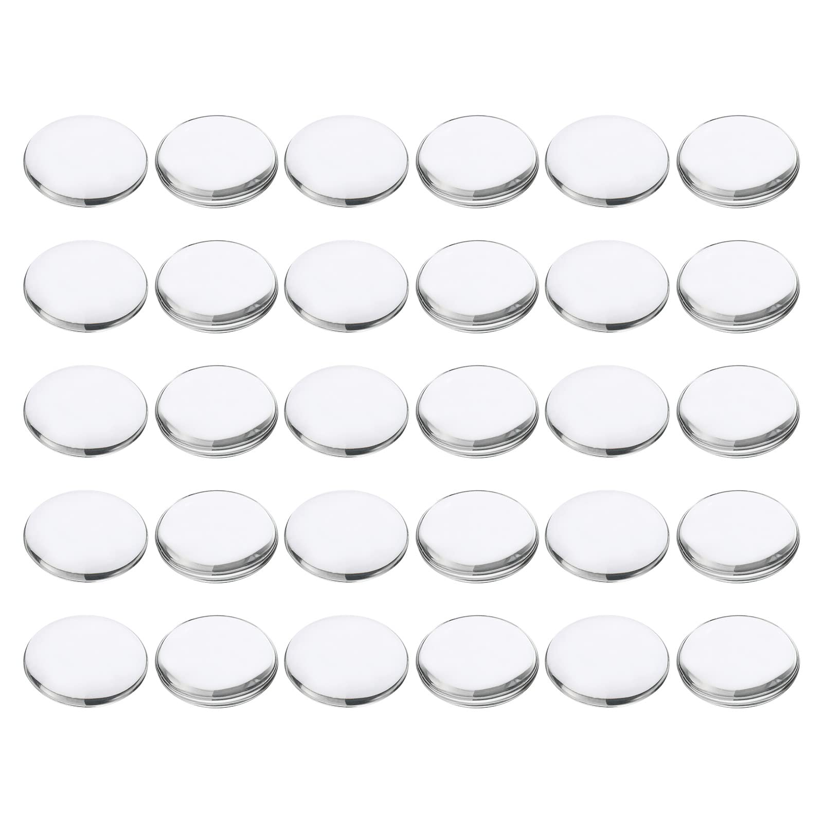 PATIKIL Transparent Glass Cabochons, 50Pcs 35mm Round Glass Dome Tiles for Photo Pendant Jewelry Making, Clear