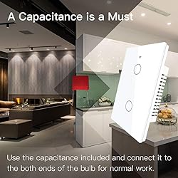 MOES Touch Wall Single Live Wire Smart Switch，No