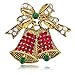 BERRICLE Bell Fashion Brooch Pin for Women, Gold-Tone
