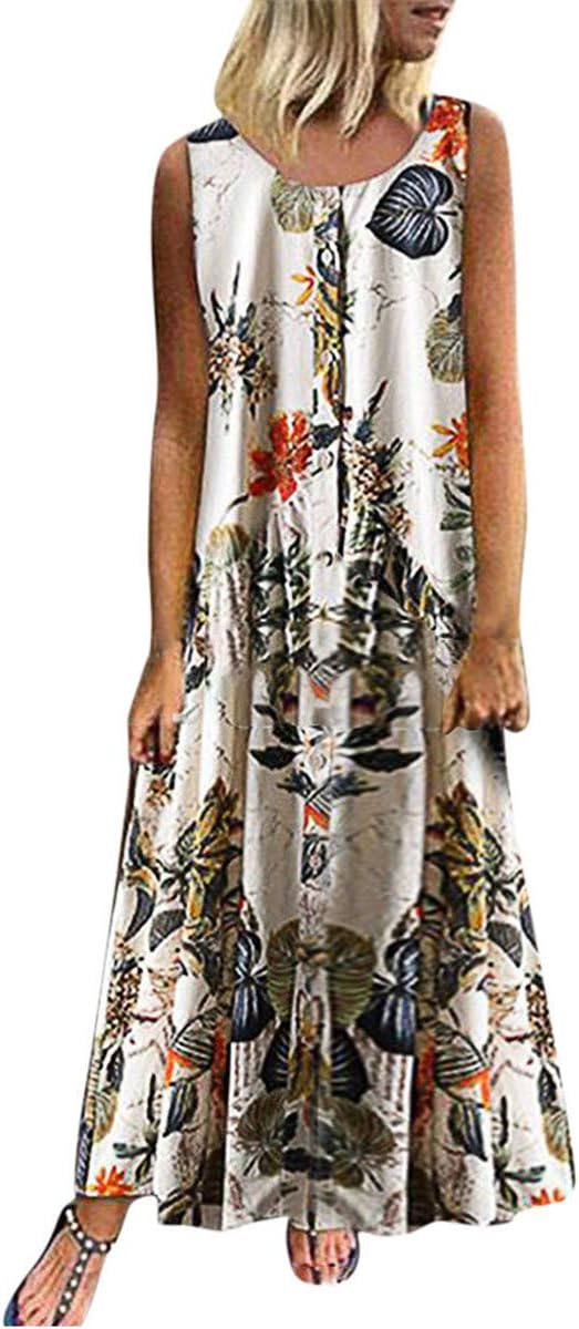 Kelry Casual Linen Dresses for Women Summer V-Neck Short Sleeve Dress Daily Vintage Color-Block Ladies Sundresses White