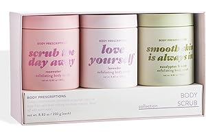Body Prescriptions Exfoliating Body Scrub – Body Cleanser for Nourished, Ultra-Smooth Skin, Lavender, Rosewater, Eucalyptus & Mint
