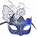 Ubauta Masquerade Mask For Women Venetian Mask/Halloween/Party/Ball Prom/Mardi Gras/Wedding/Wall Decoration (Blue Butterfly)