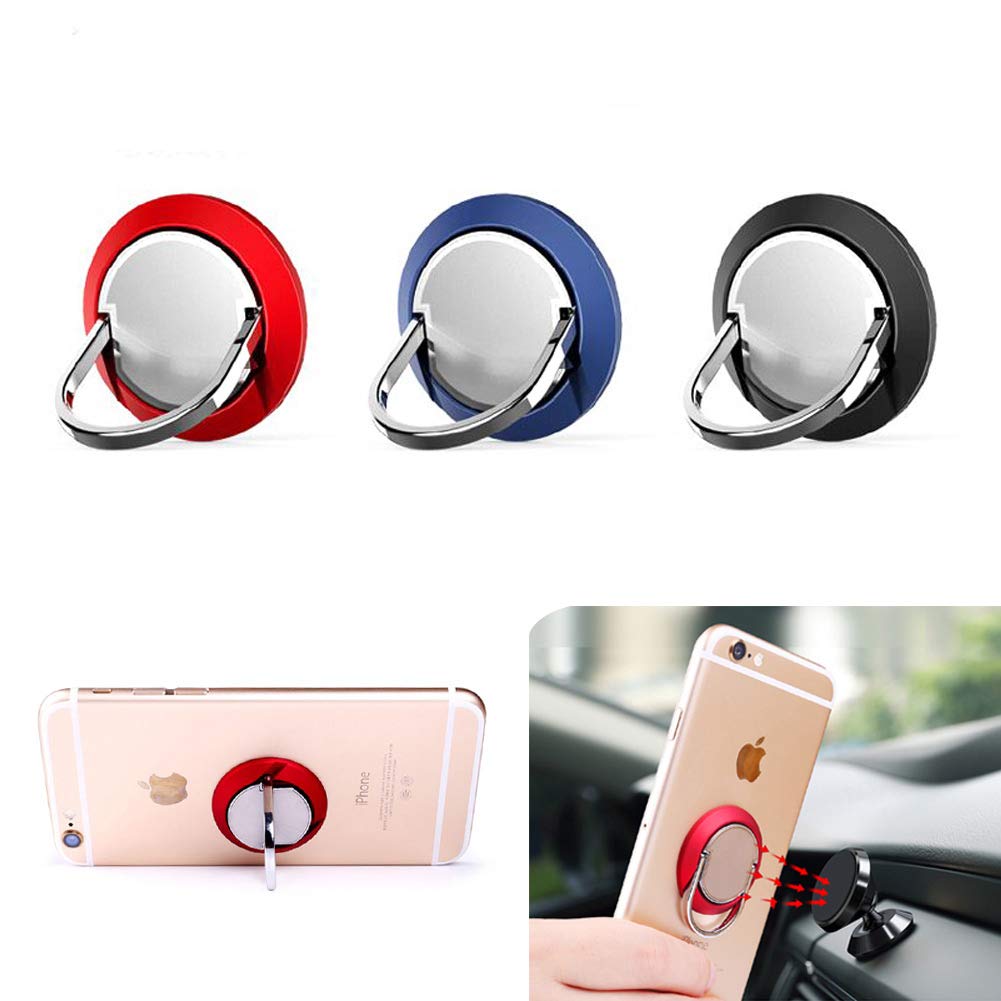 ApexOne 3 Pack Phone Ring Holder, Universal 360 Degree Rotation Ultra Slim Phone Ring Stand Fit Well with Magnetic Phone Mount Holder for iPhone XR XS XS MAX X 8 8PLUS 7 7PLUS and Other Cell Phones