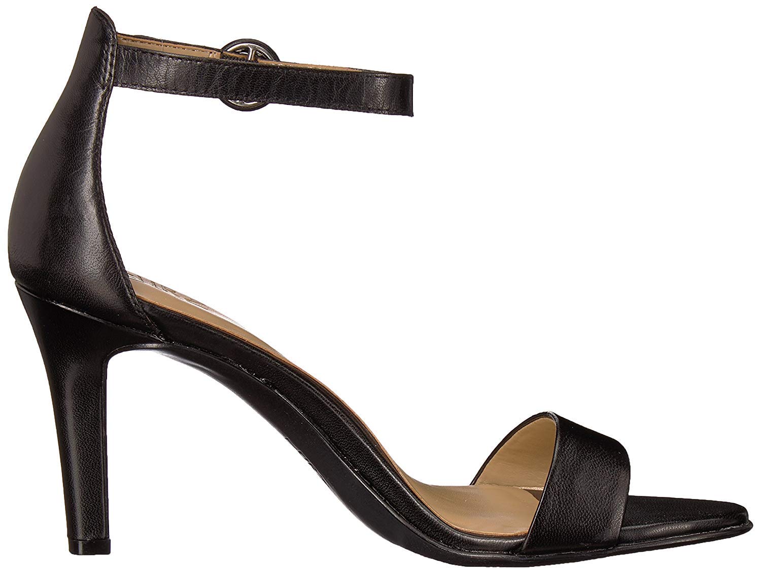 Aerosoles Womens Laminate Fabric Open Toe Formal Ankle, Black Satin, Size 8.5 - Image 4
