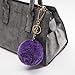 Miss Fong 120 DB Self Defense Keychain Personal Alarm for Security with Rabbit Fur Ball Pom Pom,Bag/Purse Clip (PPS-23K) Purple
