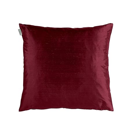 Linum Kissenhülle SHINE 40cm x 40cm mit Biese und Reißverschluss (D57 aubergin)