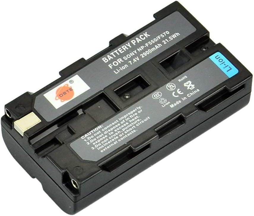 DSTE® 2pcs NP-F550 Rechargeable Li-ion Battery for Sony NP-F550, NP-F330, NP-F530, NP-F570, schwarz, 70.45 × 38.20 × 20.45(mm) - Image 3