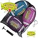 Atomic Athletics 6 Pack of Neon Rubber Playground Footballs – Youth Size 7, 10.5
