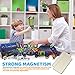 Magnetic Building Blocks Toys Set - Tiles Block Toy Kit for Kids - STEM Educational Construction Stacking Shapes - Ferris Wheel and Vehicle Set - 74 pieces