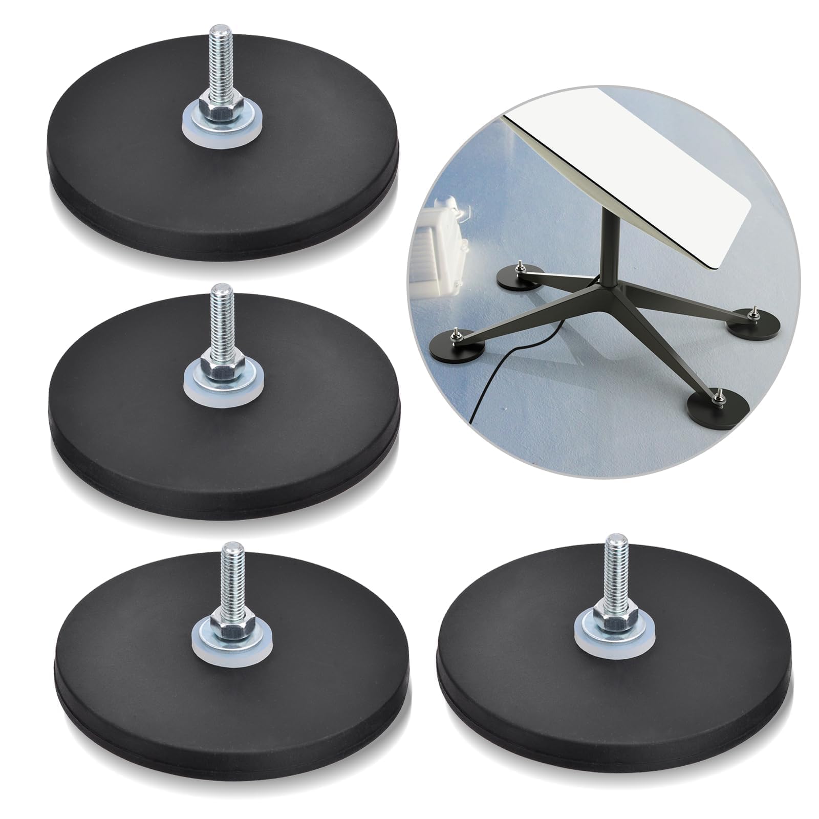 Bingfu Magnetic Base Kit for V2 Gen2 Standard Actuated / High-Performance Antenna - Supports Up to 500kg Vertical Force - Mounting Bases for V2 Satellite Dishy