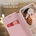 iPhone 10 Case,iPhone X Wallet Case,FLYEE [Kickstand] Bling Rhinestone Flip Case Magnetic Crystal Protective Leather with Card Slot for Apple iPhoneX iPhone10 Rose gold