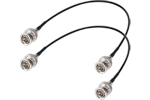 CAPChang BNC Video Cable 2 Pack 12inch SDI Cable Connectors Professional-Grade Black RG179 Coaxial Cable for CCTV, Camera, and Video Equipment - Male to Male BNC Cable - Enhance Your Video Quality
