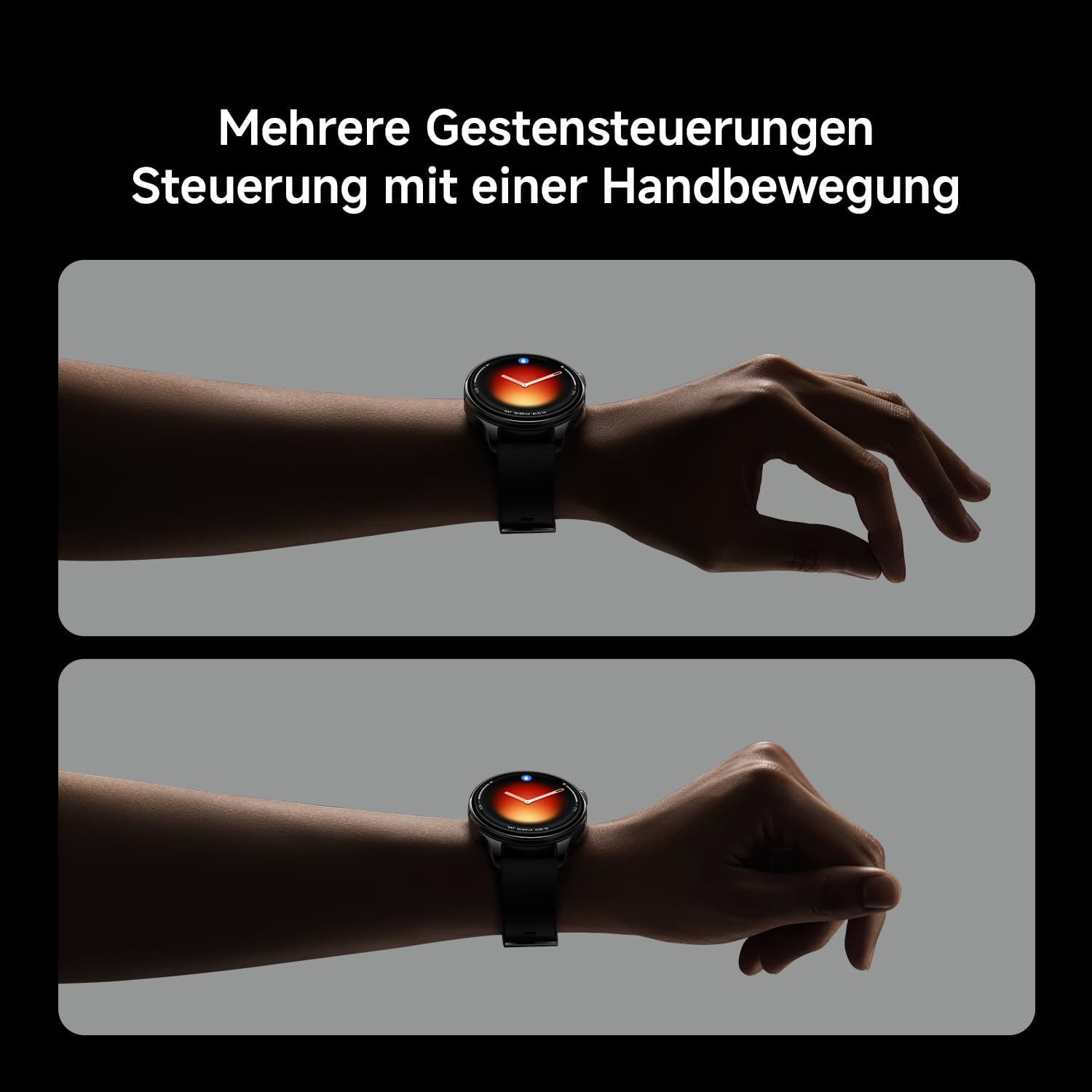 XIAOMI Watch 5 Smartwatch, Google Wear OS, NFC-Zahlung, KI mit Gemini, 1,54” Display, 47mm, bis zu 6 Tagen Akkulaufzeit, GPS-Fitness-Tracking, Gestensteuerung, Saphirglas und Bluetooth, Schwarz 5
