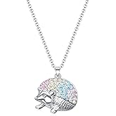 Rainbow Animal Necklace Gifts for Girls,Mermaid Unicorn Dinosaur Cat Horse Elephant Pendant Jewelry for Women