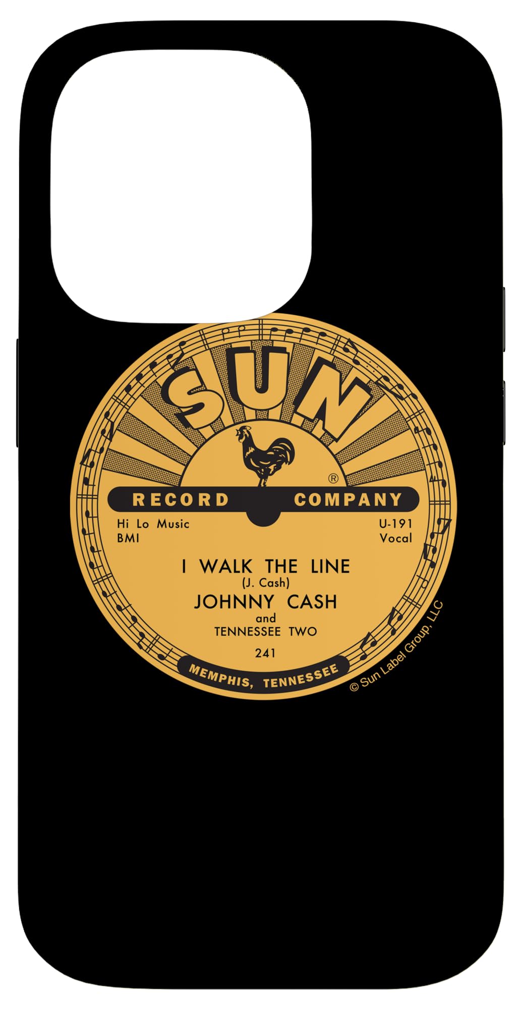 Sun Records Vinyl Johnny Cash I Walk The Line Case for iPhone 14 Pro