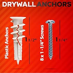CrimsonMark 20Pcs Self Drilling Drywall Anchors and