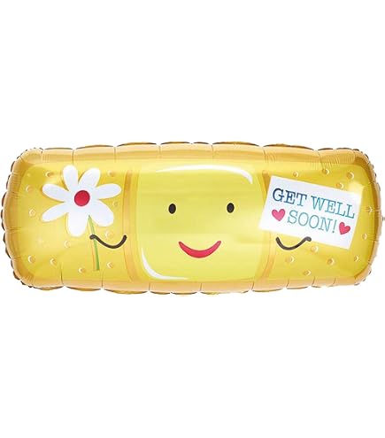 Foil Balloon Get Well Soon Flowers - 45cm