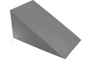 MoonRest 7”, 10”, 12”- inch Foam Bed Wedge Zippered Cover/Pillow Replacement Cover (24" X 24" X 12", Smoky)