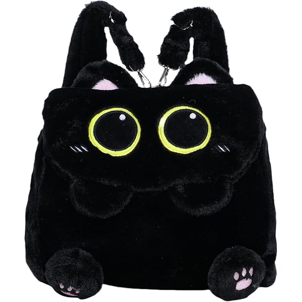 Amazon.com: Kowckxi Cute Mini Plush Backpacks, Cat Face Soft  display picture 1