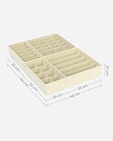 SONGMICS Set of 8 Underwear Drawer Organisers Sand Beige RUS008M01 view 8