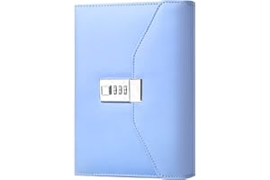 CAGIE Diary with Lock for Women, Full Wrap-around Privacy Journal Gifts for Girls, 120 GMS 224 Pages Thick Lined Notebook with Lock, 5.9 x 7.9 Inch