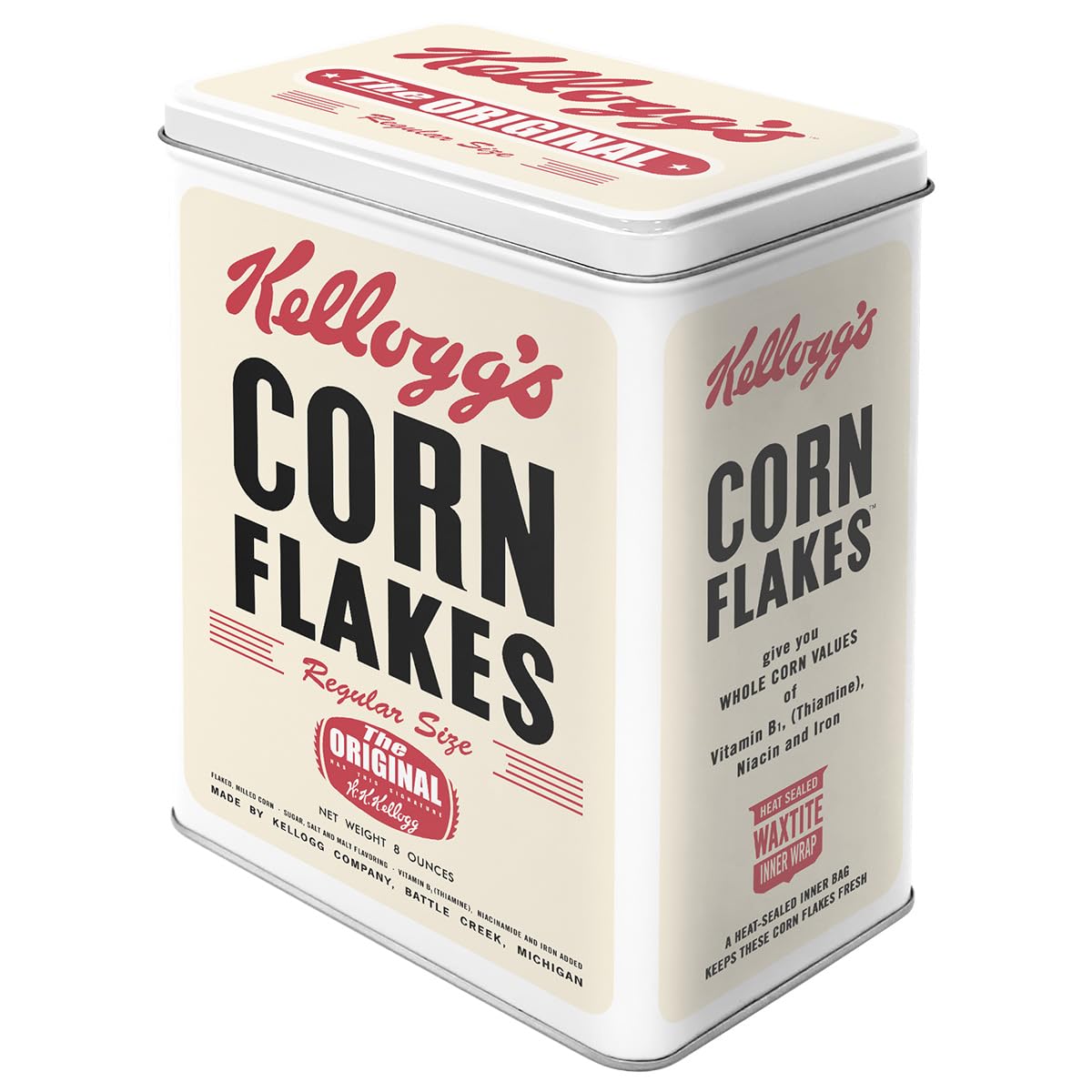 Nostalgic Art 30113 Kellogg's Corn Flakes Retro Package Storage Box, L