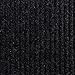 iCustomRug Spartan Weather Warrior Indoor/Outdoor Utility Ribbed Carpet Runner with Non-Slip Thermoplastic Rubber Backing, 3ft X 10ft in Black