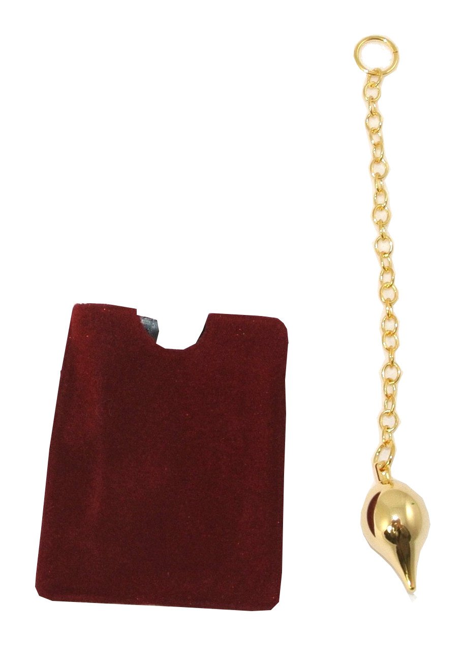 INTERHOME ENERGIZED WELL BEING HEALING DOWSING PENDULUM - gold color
