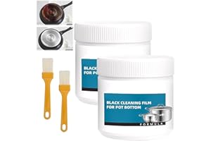 Powerful Burnt Residue Remover Paste For Cookware, Pot Cleaner For Bottom Of Pans, Black Cleaning Film for Pot Bottom, Remove