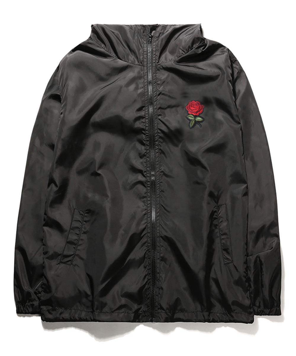 AITFINEISMMen's Lightweight Windbreaker Jacket Casual Zip Up Jackets With Hooded