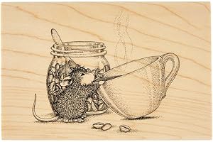 Spellbinders HMW-029 House-Mouse Brew-Tiful Day Wood Mount Stamp