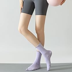 Elapse Space 3 Pairs Pilates Socks with Grips for