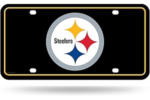 UNIQUELY ORIGINAL STORE Uniquely Original NFL Football Pittsburgh Steelers Team Logo Metal Auto Tag 6" x 12" - Great for Truck/Car/SUV