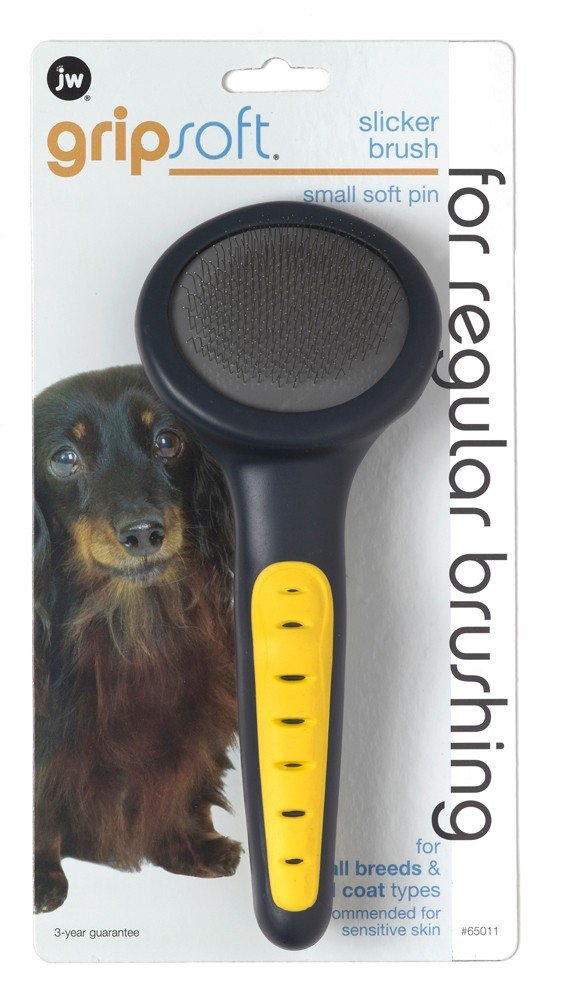 JW Gripsoft Grooming Sml Slicker Brush Soft Pin