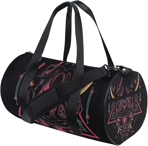 Amazon Chovy ボストンバッグ メンズ 大容量 スポーツバッグ 旅行バッグ レディース 男女兼用 和風 和柄 日本武士 黒 ブラック 運動 スポーツ 旅行 出張 バッグ ジムバッグ ボストン ショルダーバッグ 2way シューズ収納 Chovy ボストンバッグ