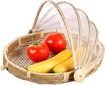 bamboo food tent basket