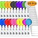 Selizo Retractable Badge Holder Reel Clip with ID Card Holders (20)